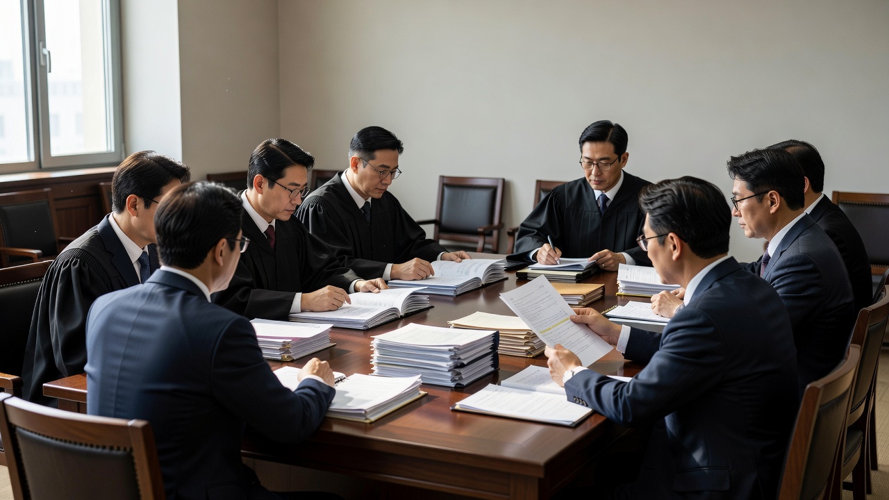 최태원 이혼 소송의 재산분할 판결 심리 장면