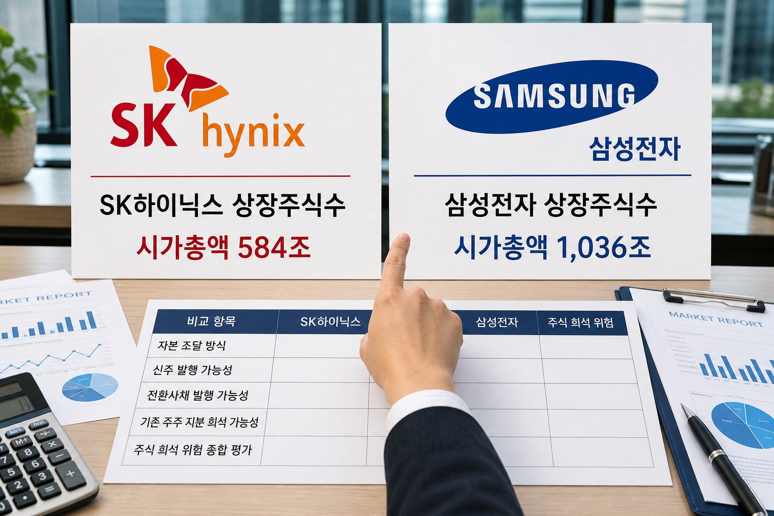 sk하이닉스 상장주식수와 삼성전자 상장주식수 비교 투자 기준