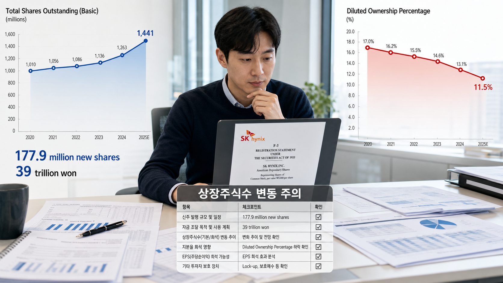 sk하이닉스 상장주식수 변동 시 개인 투자자 주의사항 체크리스트