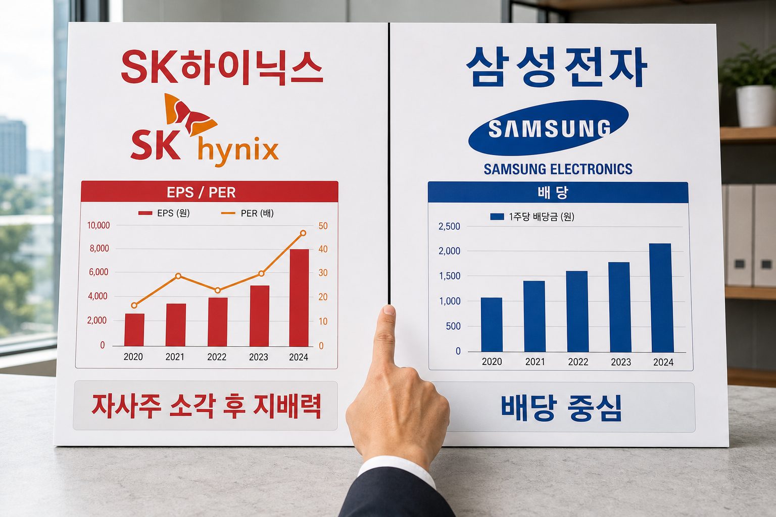 최태원 자사주 소각 후 SK하이닉스와 삼성전자 주식 비교 투자 기준