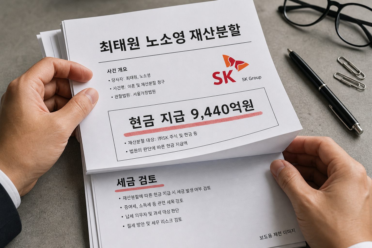 최태원 노소영 재산분할 세금 발생 여부 확인 방법