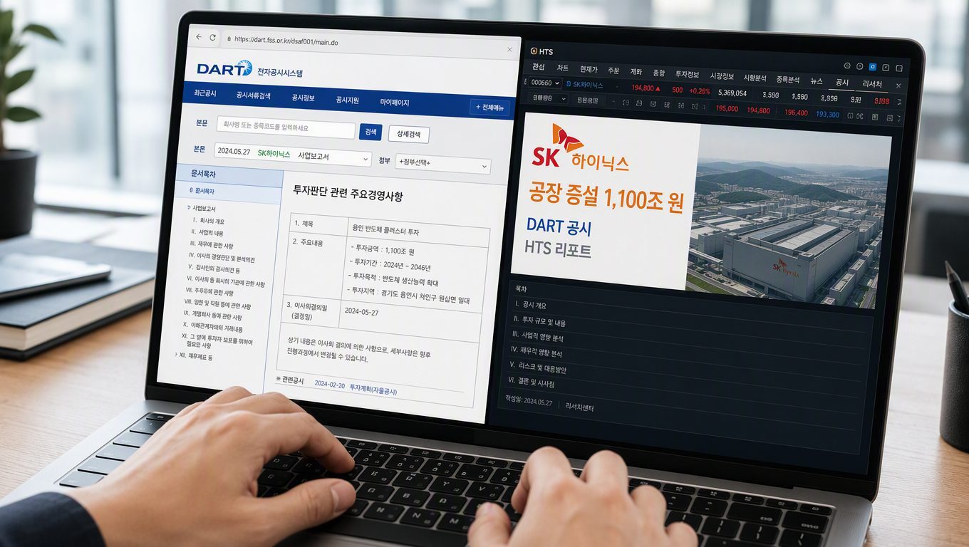하이닉스 반도체 공장 증설 투자 정보 DART와 HTS에서 확인하는 실전 절차