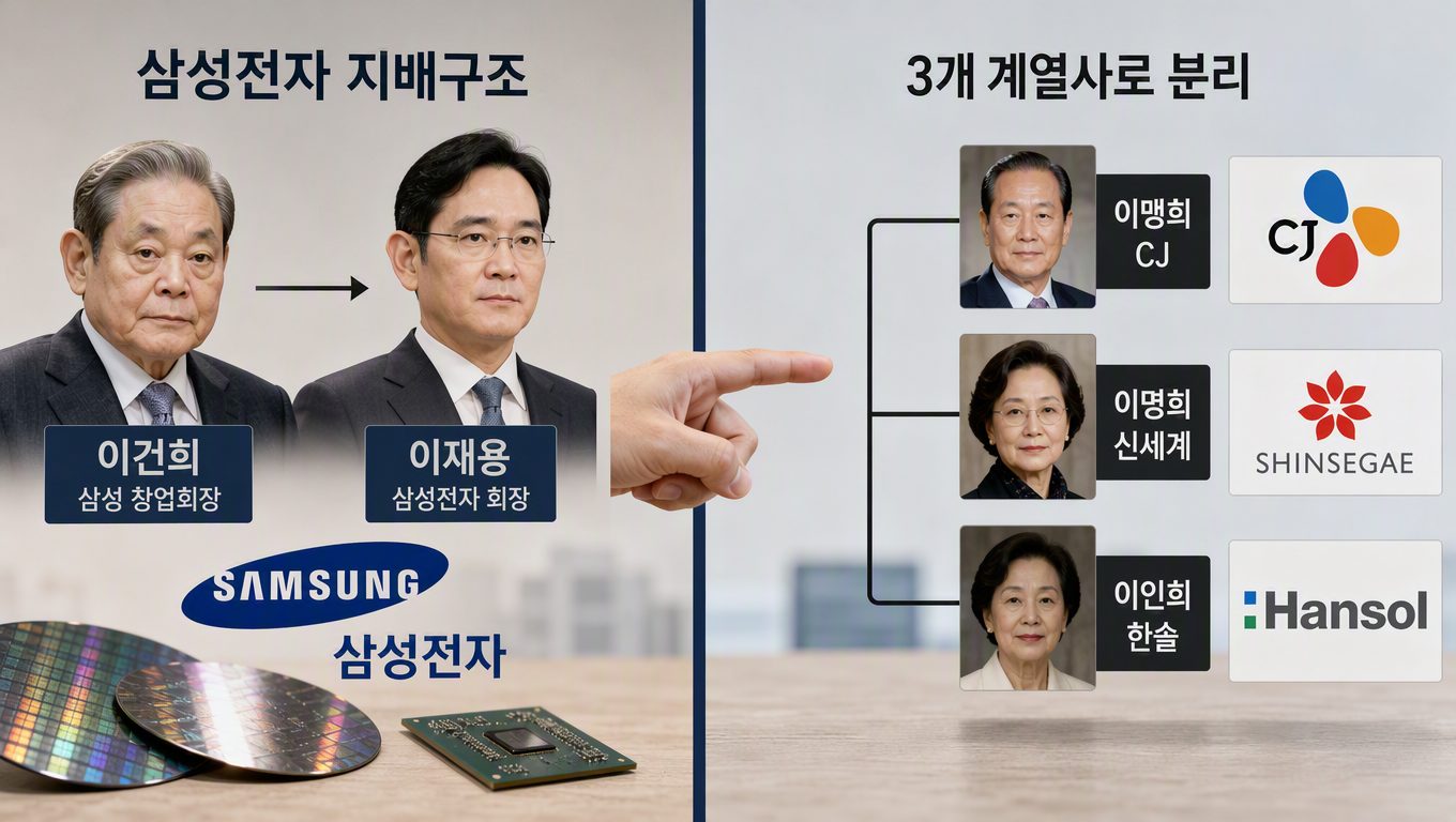 삼성가 가계도와 범삼성가 기업 승계 현황