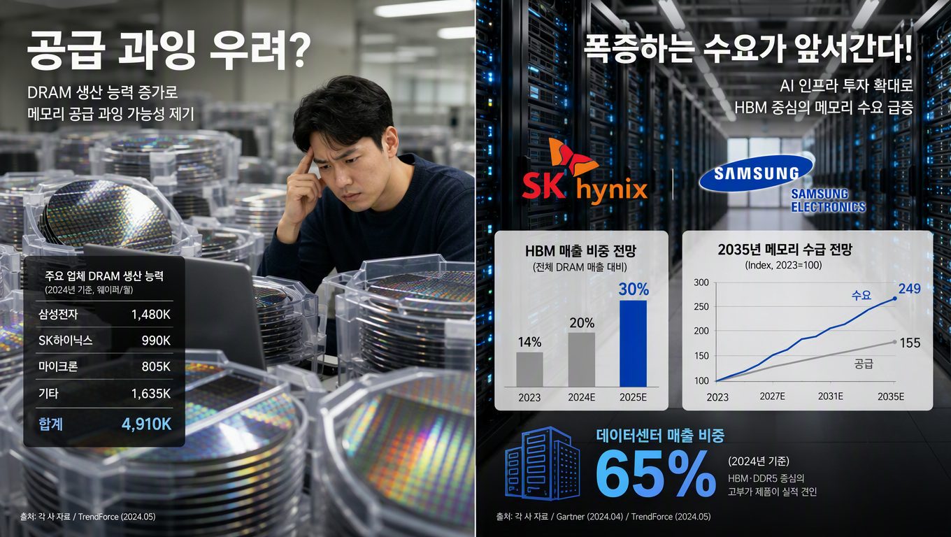 메모리 반도체 공급 과잉 우려는 과도한가 메모리 반도체 수요 공급