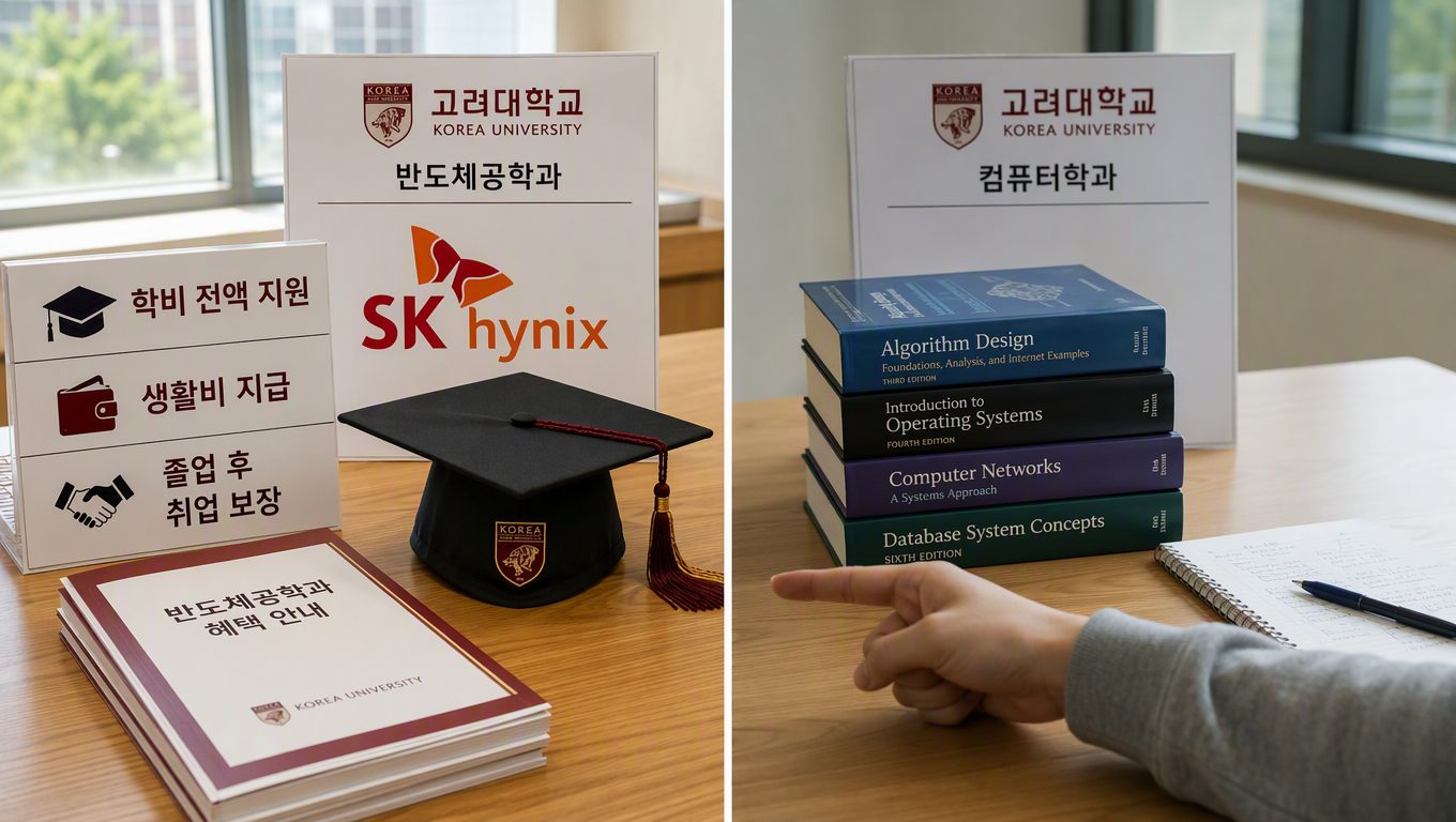 고려대 반도체공학과 SK하이닉스 연계와 입학생 특전, 컴공과의 차이점
