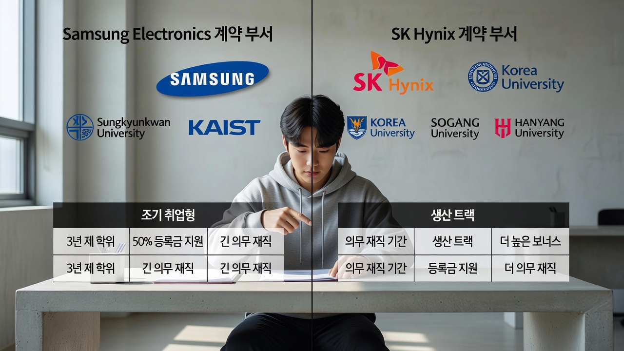 조기취업형 계약학과 현실에서 삼성·SK 계약학과 구조와 조건