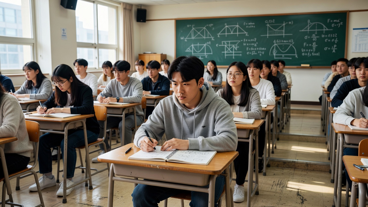 조기취업형 계약학과 장단점 설명을 위한 1학년 집중 교육 장면