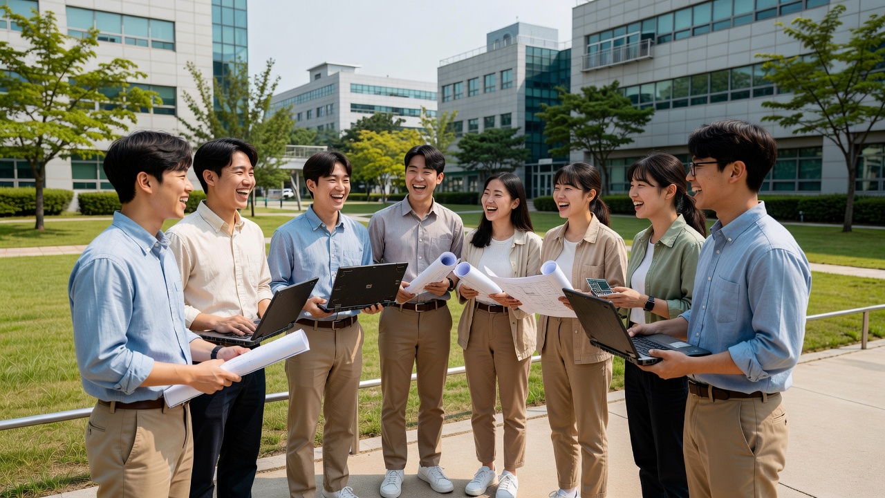 계약학과 취업률이 높은 계약학과 학생들의 모습