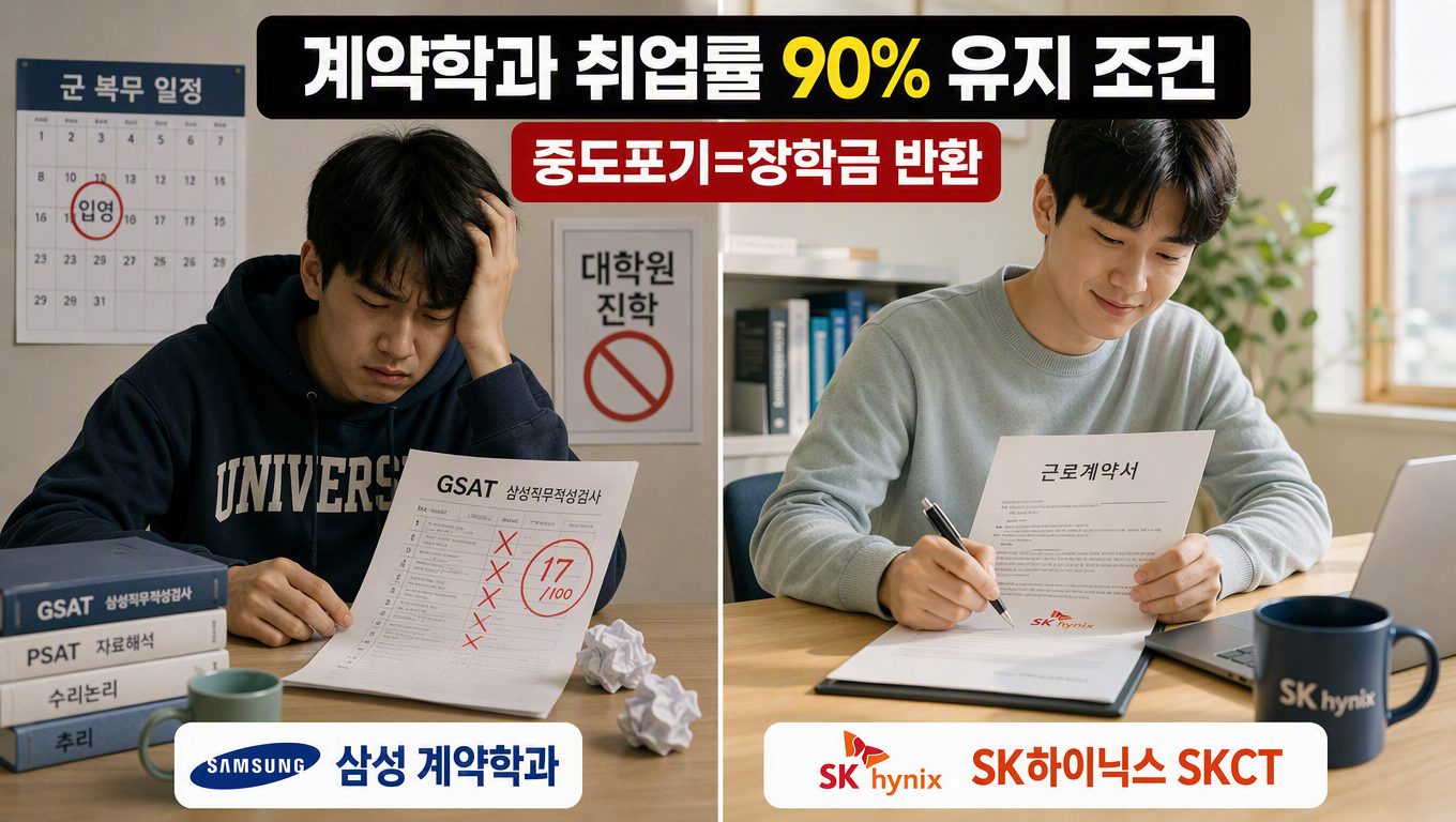 계약학과 취업률 유지 조건과 진로 제한