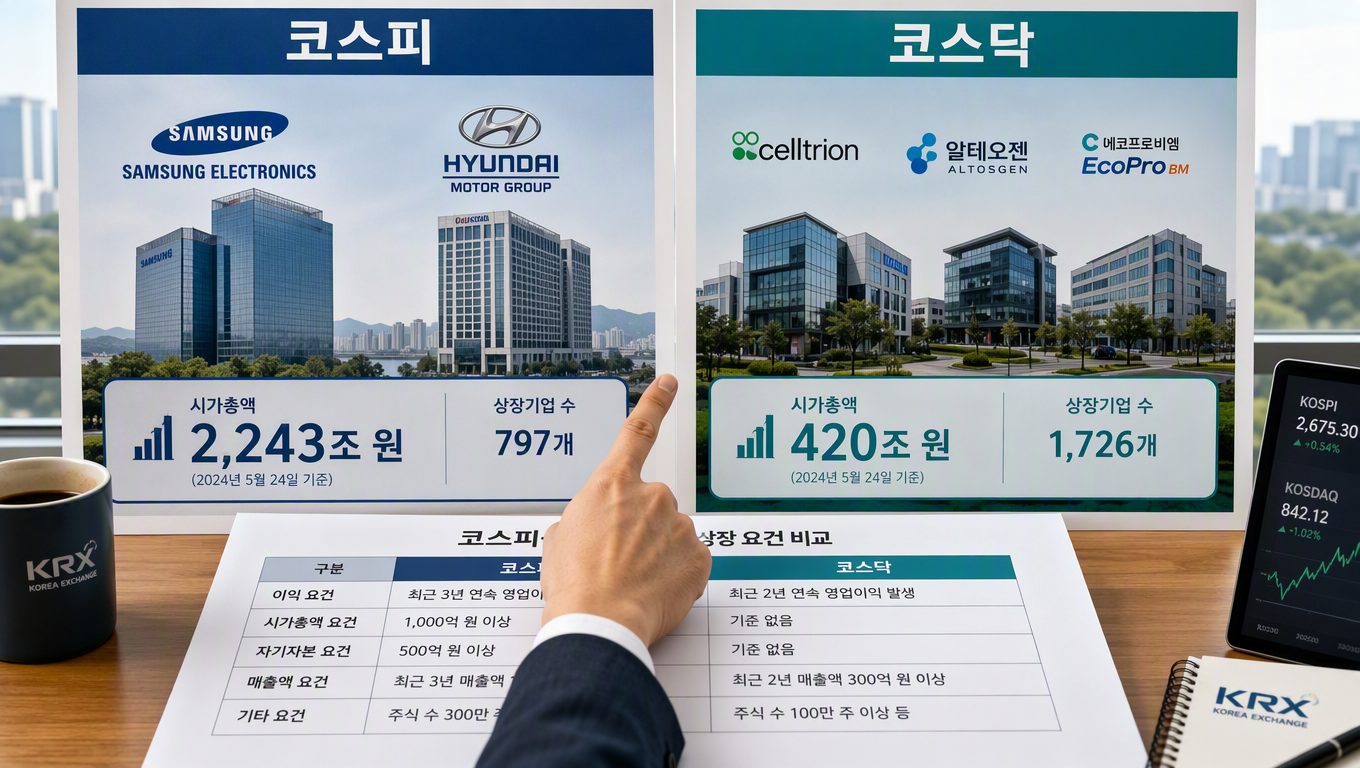 코스피 코스닥 차이 완벽 정리