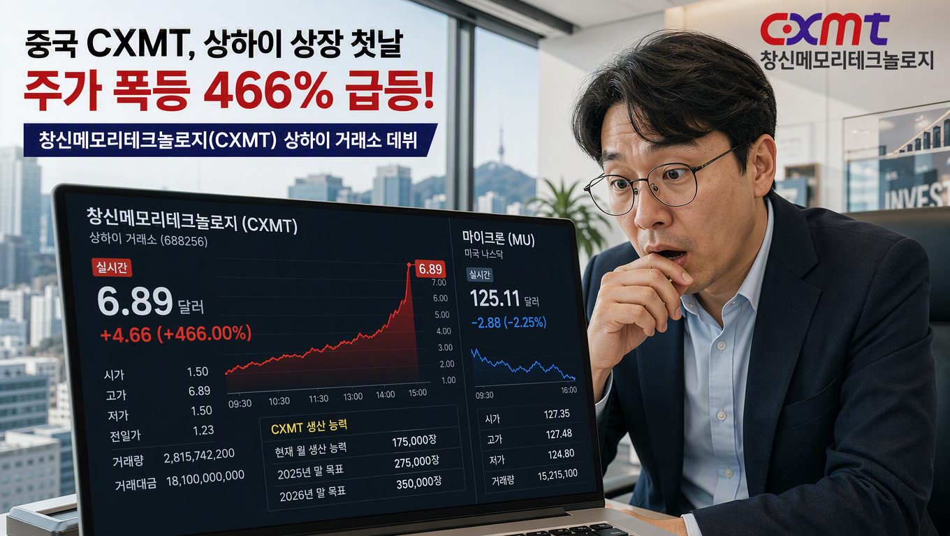창신메모리 주가 상장 첫날 급등과 실시간 확인 방법