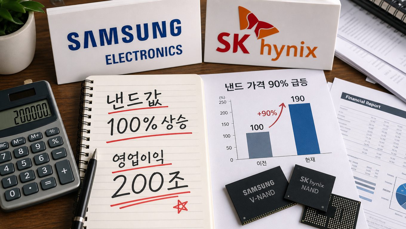 2026 낸드값 상승 폭과 삼성전자 SK하이닉스 수익 영향