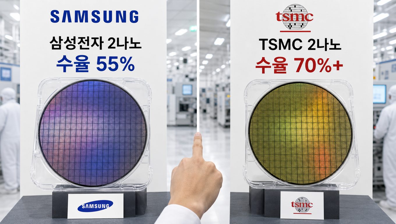 삼성전자 파운드리 2나노 수율 TSMC와 비교