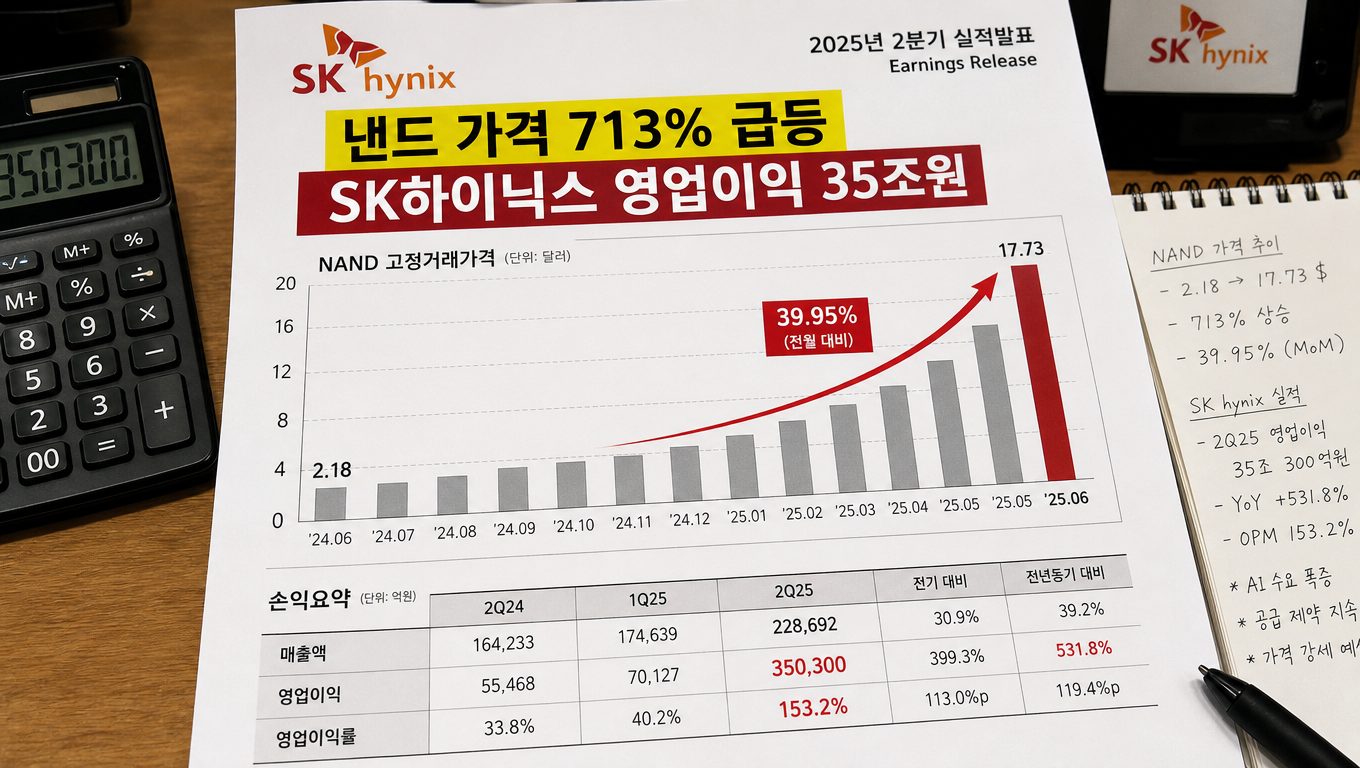 낸드 가격 상승이 SK하이닉스 실적에 미치는 영향