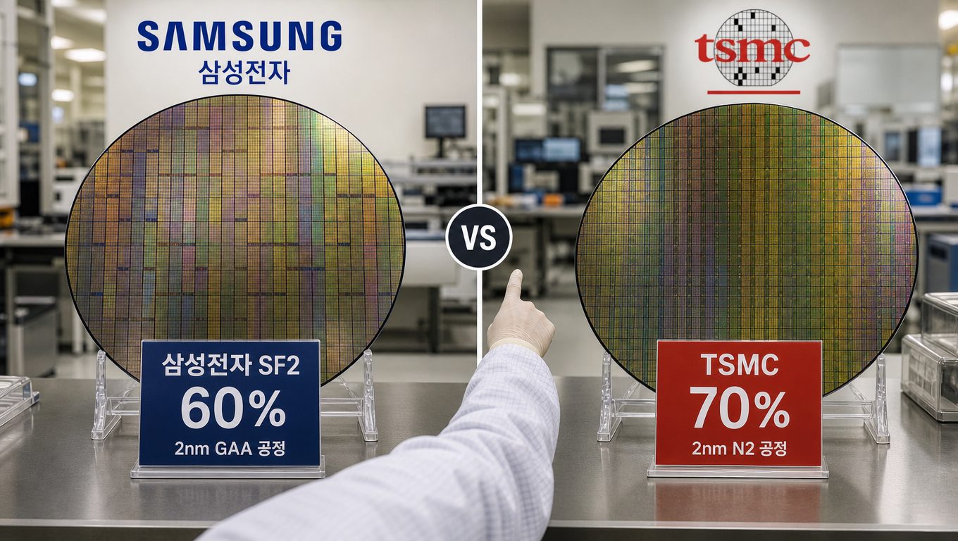 삼성전자 2nm 수율 목표와 TSMC 격차