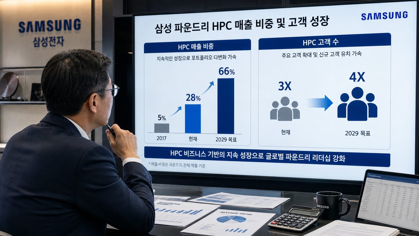 삼성전자 파운드리 HPC 매출 비중과 고객사 확대 계획