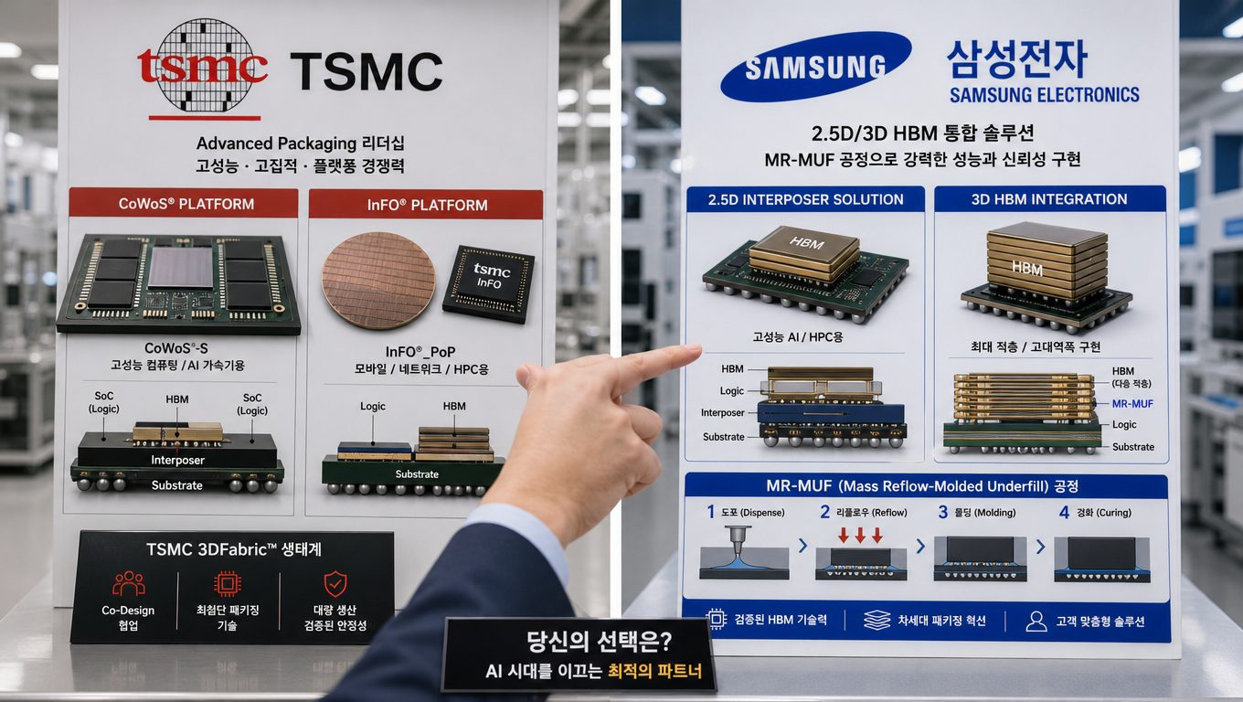 TSMC와 삼성전자 첨단 패키징 기술 강점 비교