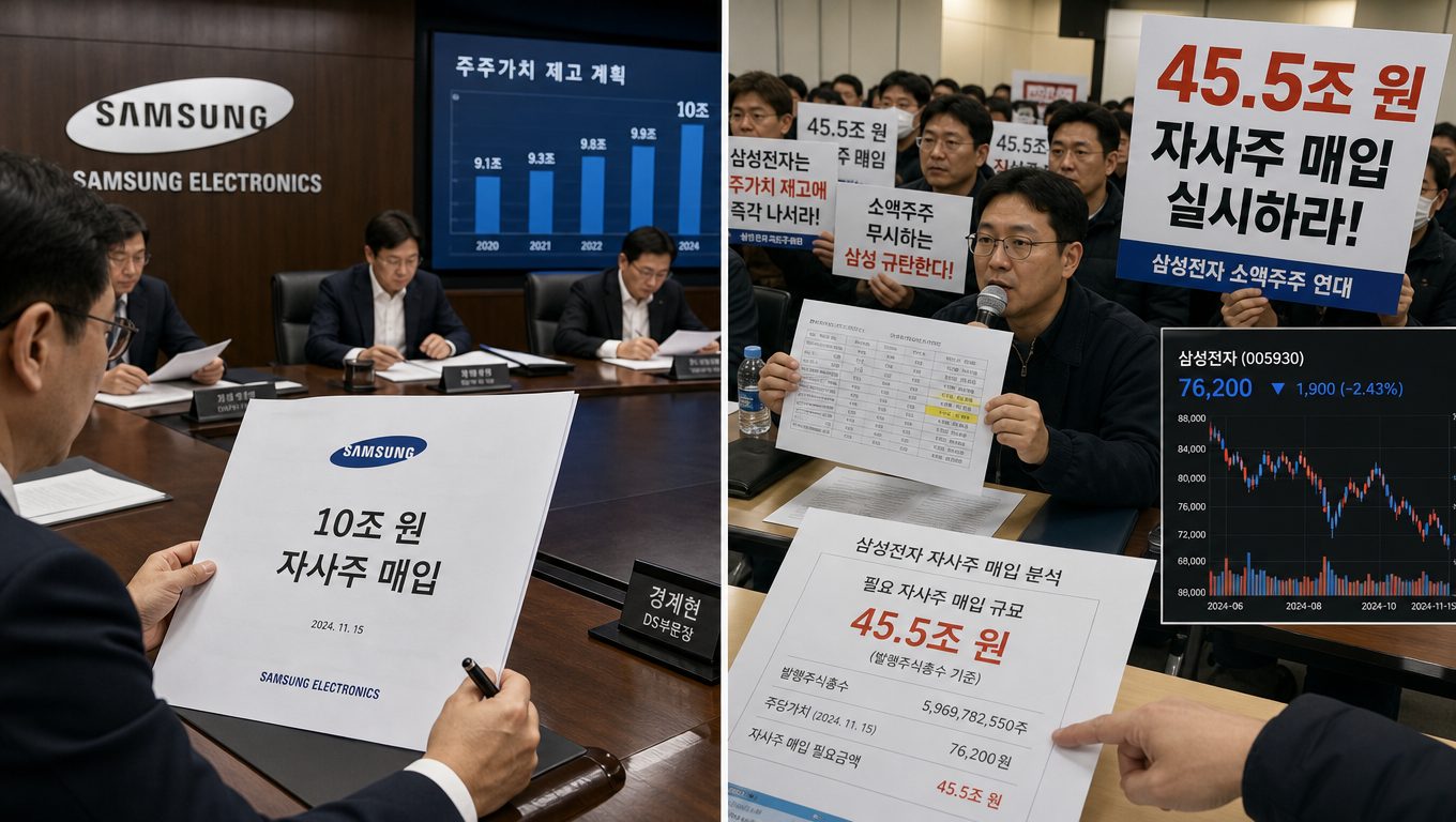 삼성전자 자사주 매입 정책과 소액주주 요구 차이